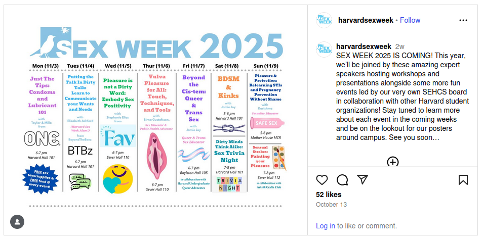 Sex week 2025